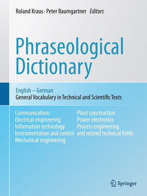 cover image of Phraseological Dictionary English--German